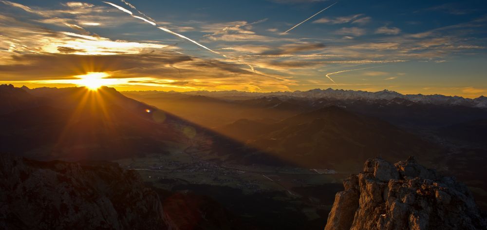 Landschaft am Sonnenaufgang, Wilder Kaiser © Roland Schonner
